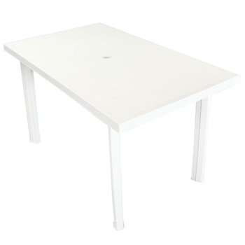 Praktyczny stół ogrodowy Imelda 2X - biały 72x126x76 - Elior