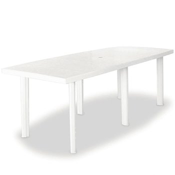 Praktyczny stół ogrodowy Imelda 3X - biały 72x210x96 - Elior