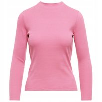 Prążkowana BLUZKA DAMSKA Ze Stójką Bawełniana na Długi Rękaw MORAJ L