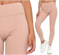 Prążkowane LEGGINSY Damskie z Wysokim Stanem Spodnie Wygodne MORAJ r. L/XL Moraj