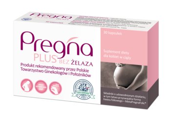 Pregna Plus, Suplement diety bez żelaza, 30 kaps. - Verco