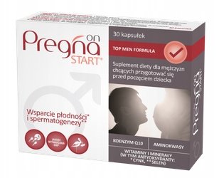 Pregna START On, dla mężczyzn, wsparcie płodności, 30KAPSUŁEK - Verco