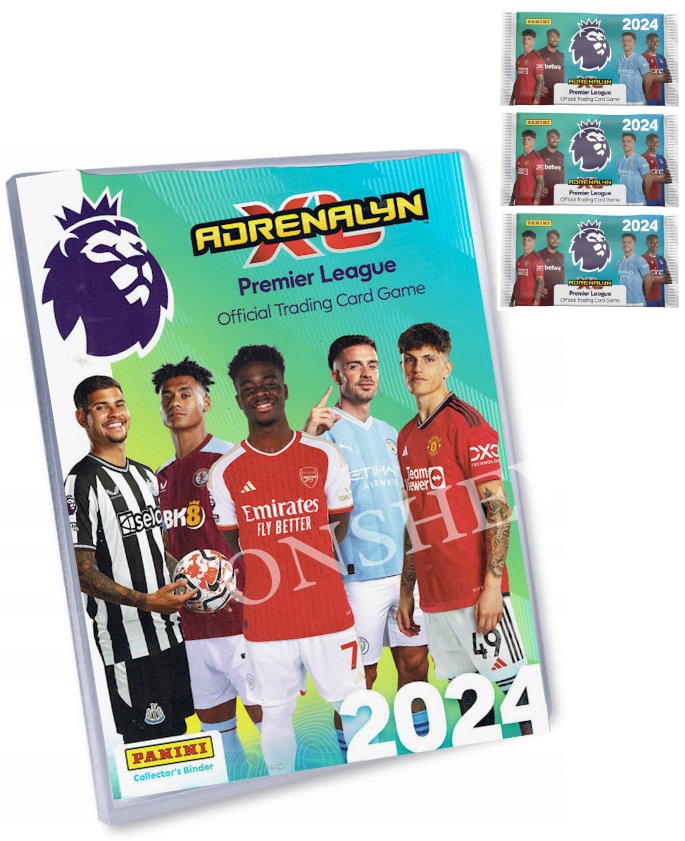 Album na karty piłkarskie + 18 kart premier league 2024, Panini