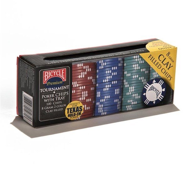 Premium Clay Poker Chips, 100 elementów, U.S. Playing Card Company