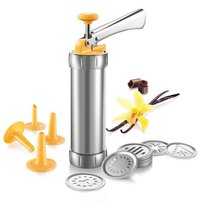 PREMIUM PRASKA DEKORATOR DO CIASTEK 20x KRĄŻKÓW 4x DYSZE STAL NIERDZEWNA