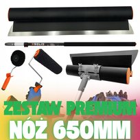 PREMIUM ZESTAW NÓŻ DO GŁADZI 65cm KOMPLET 3xWAŁKI 3/18/25cm 12x RĘKAWICZKI