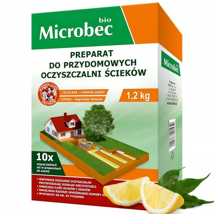 Preparat do przydomowych oczyszczalni ścieków Microbec Bio 1200 g