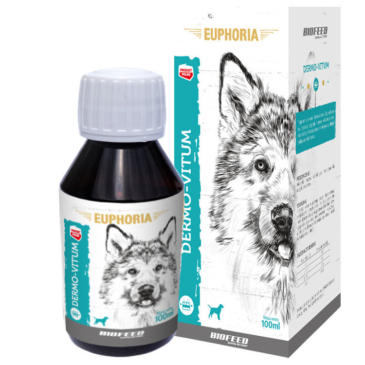Фото - Ліки й вітаміни Biofeed Preparat na sierść i skórę dla psa Dermo-Vitum  100ml 
