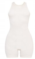 PRETTYLITTLETHING KOMBINEZON ECRU NA LATO M 1EJG Prettylittlething