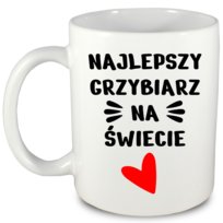Prezent dla grzybiarza, kubek grzybiarz, grzyby + imię, 3