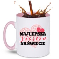 Prezent dla siostry, kubek siostra + imię, 1