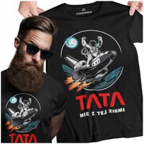 Prezent Dla Taty Dzień Ojca Koszulka Tata Nie Z Tej Ziemi Nasa inna (Inny)