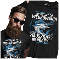 Prezent Dla Wędkarza Dzień Chłopaka Koszulka Urodzony Do Wędkowania inna (Inny)