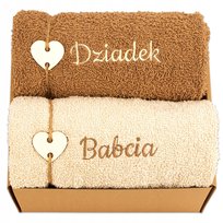 Prezent Dzień Babci i Dziadka Upominek na święta RĘCZNIKI Jubileusz db