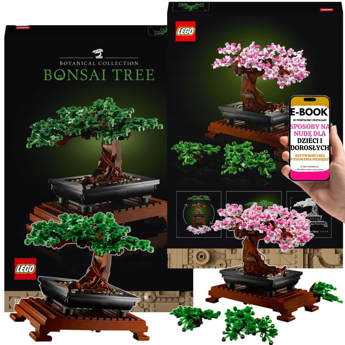 PREZENT LEGO DLA KOBIETY MĘŻCZYZNY - LEGO BONSAI DRZEWKO 10281 + EBOOK-3