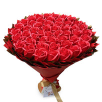 Prezent na 50 Urodziny. Bukiet mydlany kwiaty mydlane róże 50 szt.