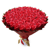 Prezent na 70 Urodziny. Mega Bukiet mydlany kwiaty mydlane róże 70 szt. Imeniny, Ślub