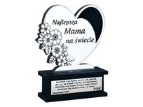 PREZENT NA DZIAŃ MAMY, MATKI. NAJLEPSZA MAMA, STATUETKA, SREBRNY CHROM