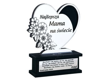 Prezent Na Dziań Mamy, Matki. Najlepsza Mama, Statuetka, Srebrny Chrom - Decorest