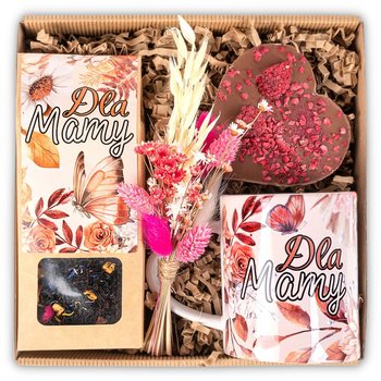 Prezent Na Dzień Mamy Matki Zestaw Kubek;Herbata;Kwiaty