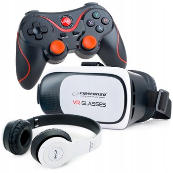 Prezent Na Gwiazdkę Gogle Vr 360+Gamepad Bt + Słuchawki - Pod Choinkę - Inny producent