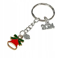 Prezent na gwiazdkę świąteczny brelok do kluczy dzwonek wigilia zawieszka