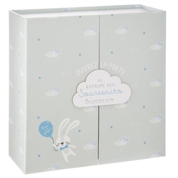 Prezent na narodziny dziecka, pudełko z szufladkami Baby Birth Box, kolor szary - Atmosphera for kids