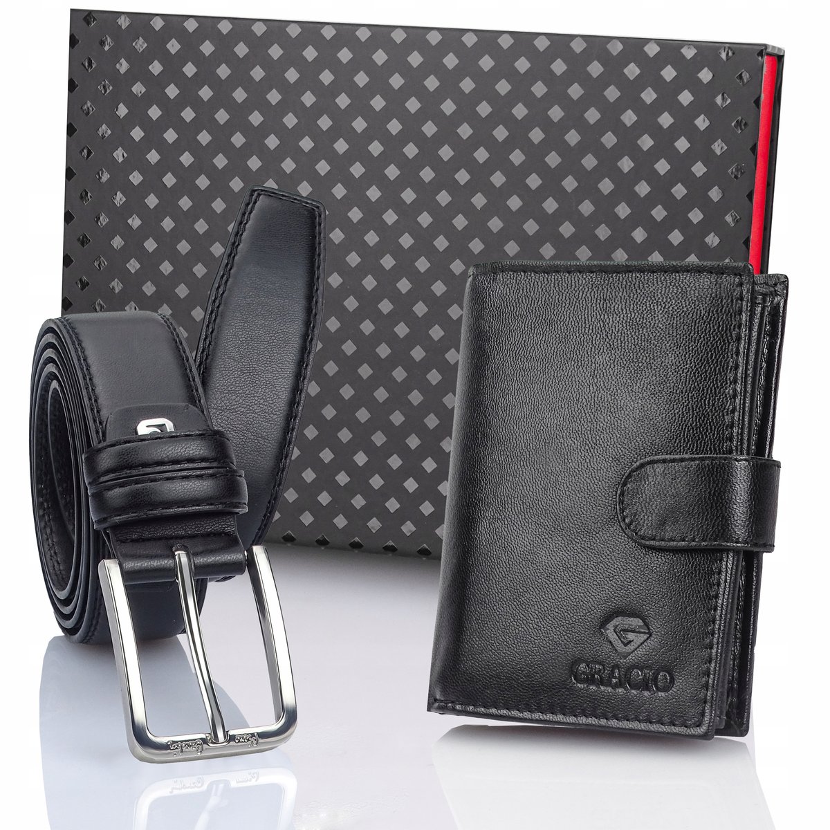 Prezent na święta dla faceta Portfel Gracio + Pasek Pierre Cardin