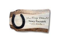 Prezent NA SZCZĘŚCIE podkowa parapetówka rustykalna deska NOWY DOM 35cm Inna marka