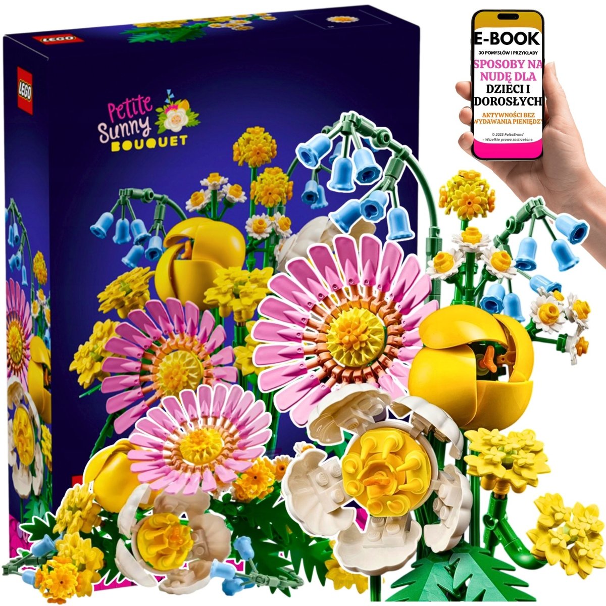 PREZENT URODZINOWY LEGO • Kwiaty Botanicals 10347 • Kreatywny Zestaw Dla Dziewczyny, Mamy lub Babci – 373 Elementy + EBOOK-3