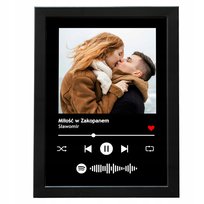Prezent zdjęcie foto ramka spotify na walentynki piosenka A4 PR 35
