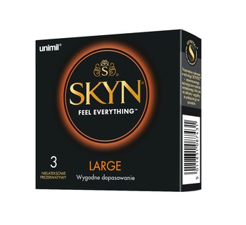 Prezerwatywy Unimil Skyn Large, Nielateksowe 3szt. - Skyn