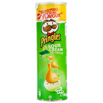Pringles, Chipsy śmietanowo-cebulowe, 165 g - Pringles