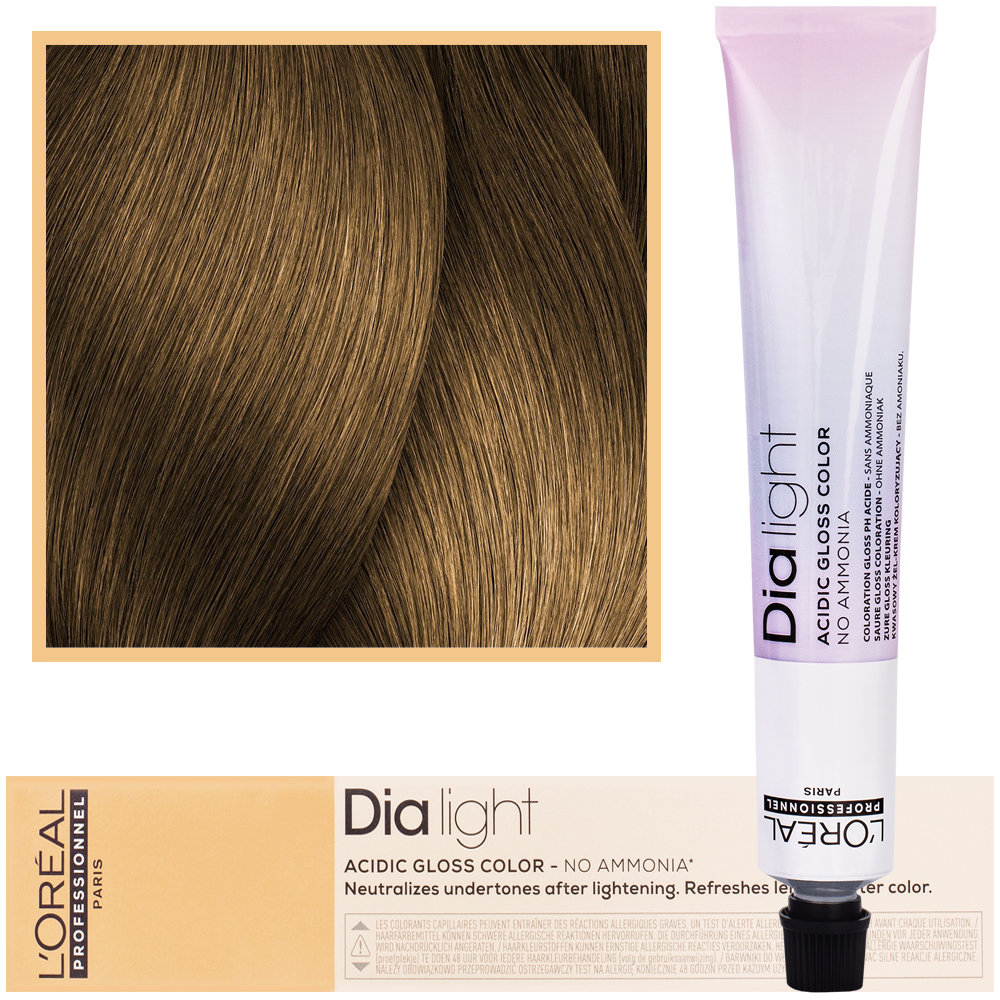 Profesjonalna farba do włosów LOREAL DIA LIGHT kolor 7.3 Blond Złocisty
