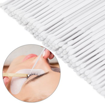 Profesjonalne aplikatory bezwłóknowe do rzęs białe 100 szt - GNB-LAB