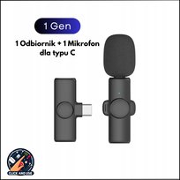 PROFESJONALNY BEZPRZEWODOWY MIKROFON KRAWATOWY NA KLIP DO TELEFONU