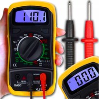 Profesjonalny Miernik Poboru Prądu Multimetr Cyfrowy Elektryczny Lcd Tester Lewer