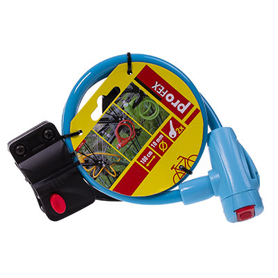 Zdjęcia - Bezpieczna rekreacja Profex , Blokada rowerowa, Safe Fun, 100 cm x 10 mm, niebieski 