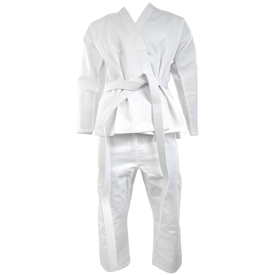 Zdjęcia - Ubrania do sportów walki Profight, Kimono do karate z pasem, biały, rozmiar 140 cm