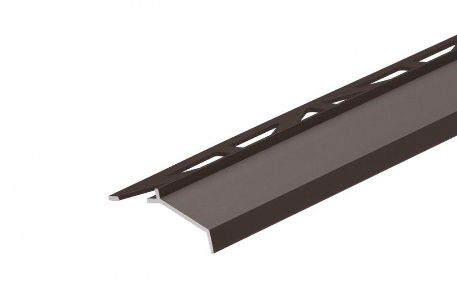 Profil do glazury AL okapowy listwa perf. trójkąt. Cezar Oliwka ZEWN K15 Matowe 2,50m