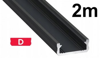 Profil do taśm LED LUMINES typ D, czarny, 2 m - Lumines