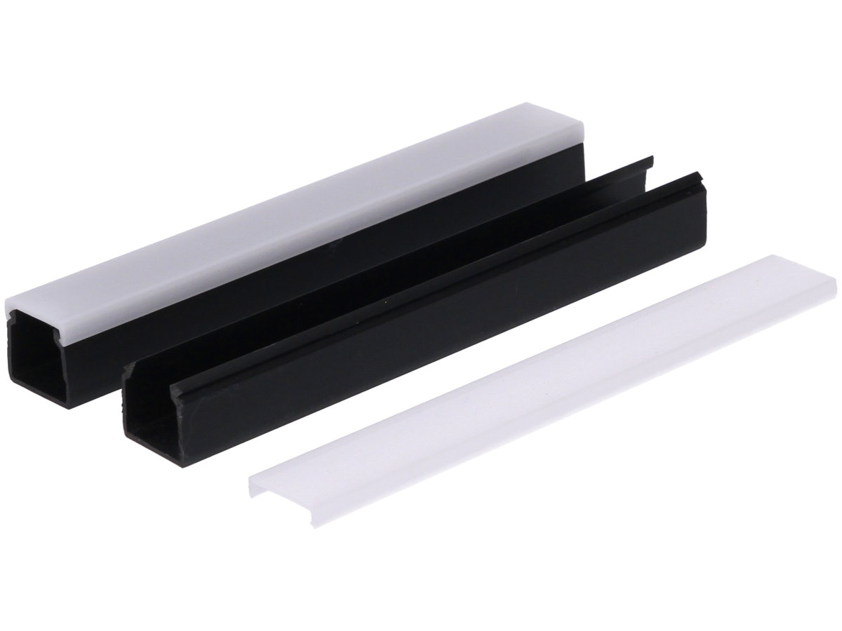 Фото - LED-стрічка Profil LED PCV Max Up 20x20 o długości 2m w kolorze czarnym z osłoną mlecz 