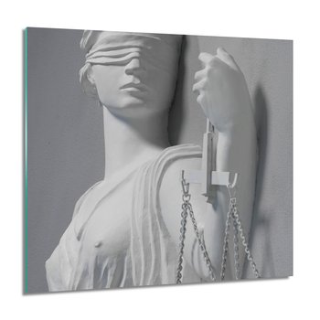 Profil temida posąg obraz szklany na ścianę, 60x60 cm - ArtPrintCave