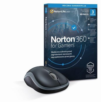 Program Norton 360 for Gamers (3 urządzenia, 1 rok) + mysz LOGITECH M185 Szary 910-002238 - Norton