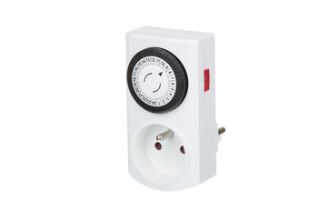 Programator czasowy mechaniczny 24h biały - Duwi