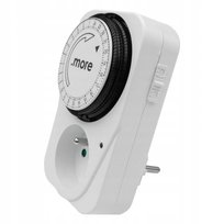 PROGRAMATOR CZASOWY MECHANICZNY DOBOWY ANALOGOWY 24 H TIMER DO GNIAZDKA Ecolight