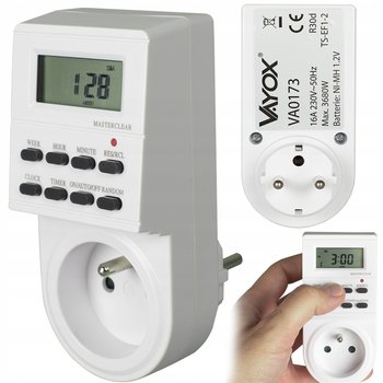 Programator Czasowy Włącznik Wyłącznik Lcd Cyfrowy Harmonogram 7 Dni 10 Ust - VAYOX