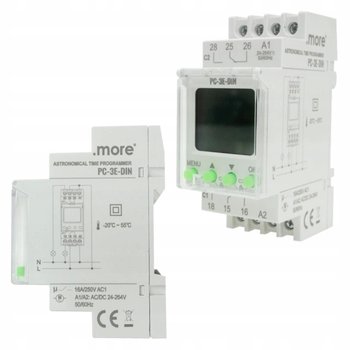 Programator Czasowy Zegar Sterujący Cyfrowy Astronomiczny 16A Jednokanałowy - Ecolight