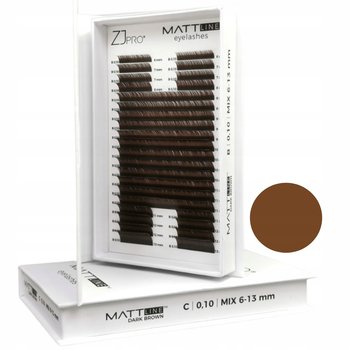 Project Lashes, Brązowe Zj Pro Mattline Dark Brown Brąz Mix D 0,07 - Project Lashes