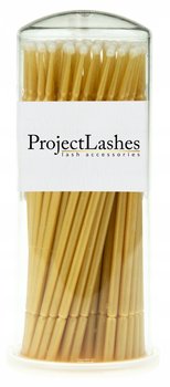 Project Lashes, Mikro Aplikatory Waciki Bezwłókienkowe, 100 Sztuk - Project Lashes